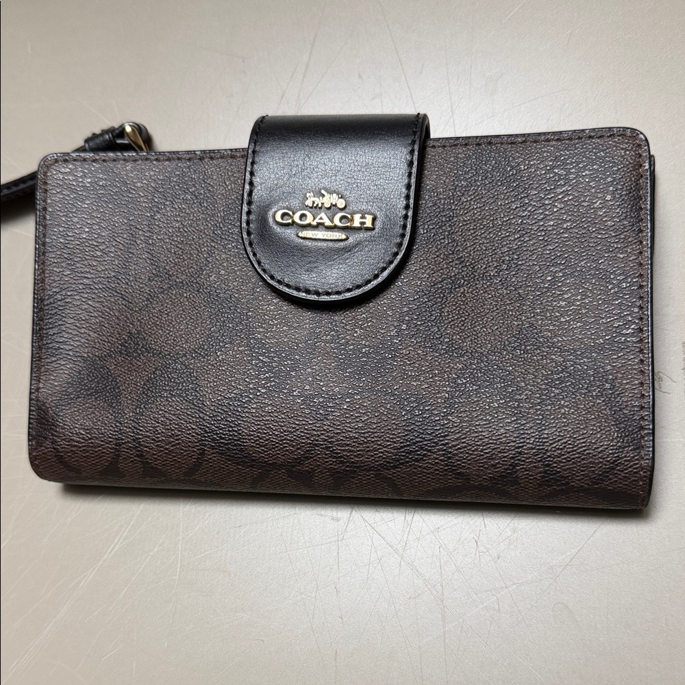 Coach Dark Brown Signature Wallet